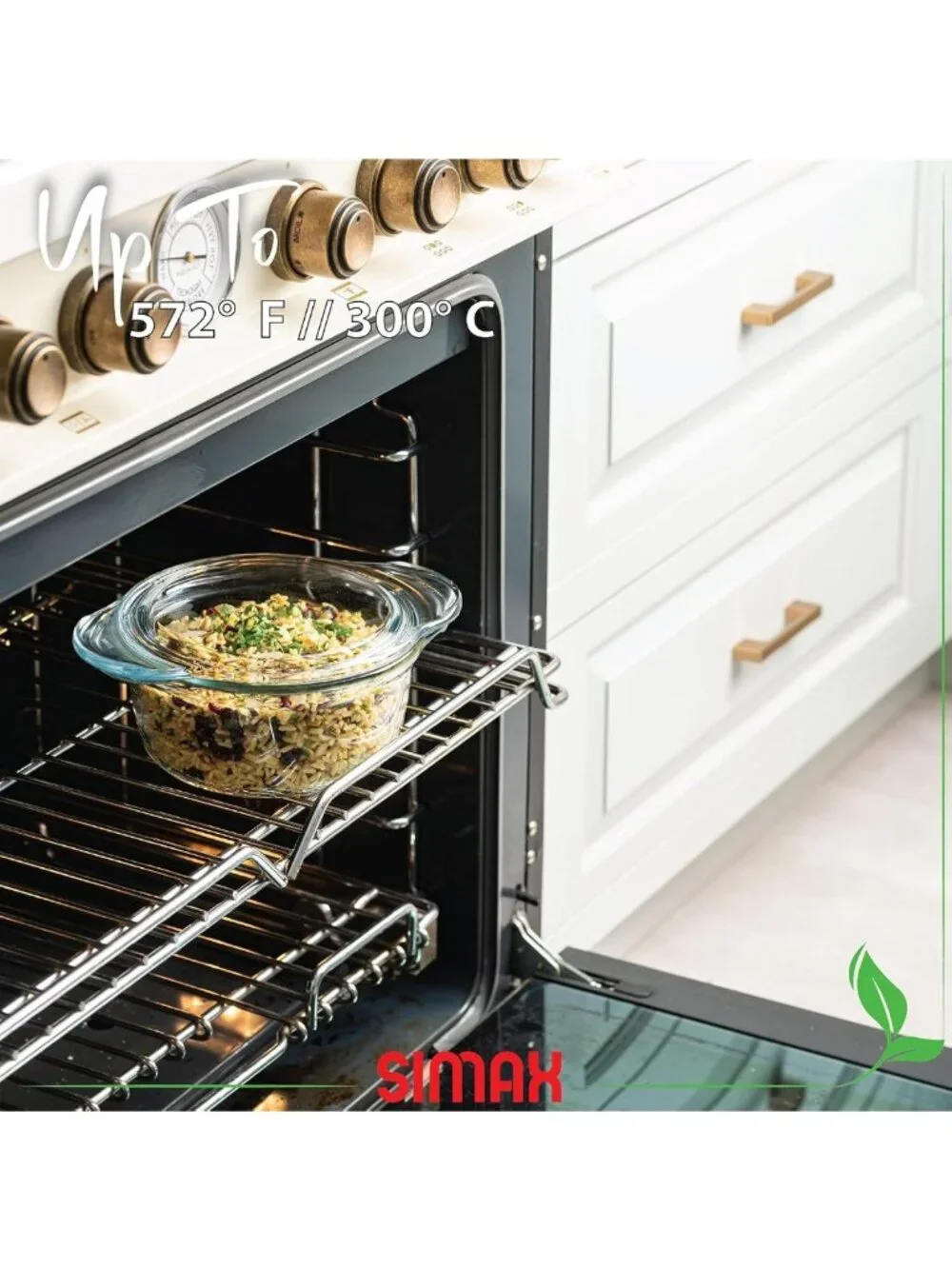 Clear Glass Casserole Dish with Lid & Handles - 1.75 Quart Oven, Microwave Safe